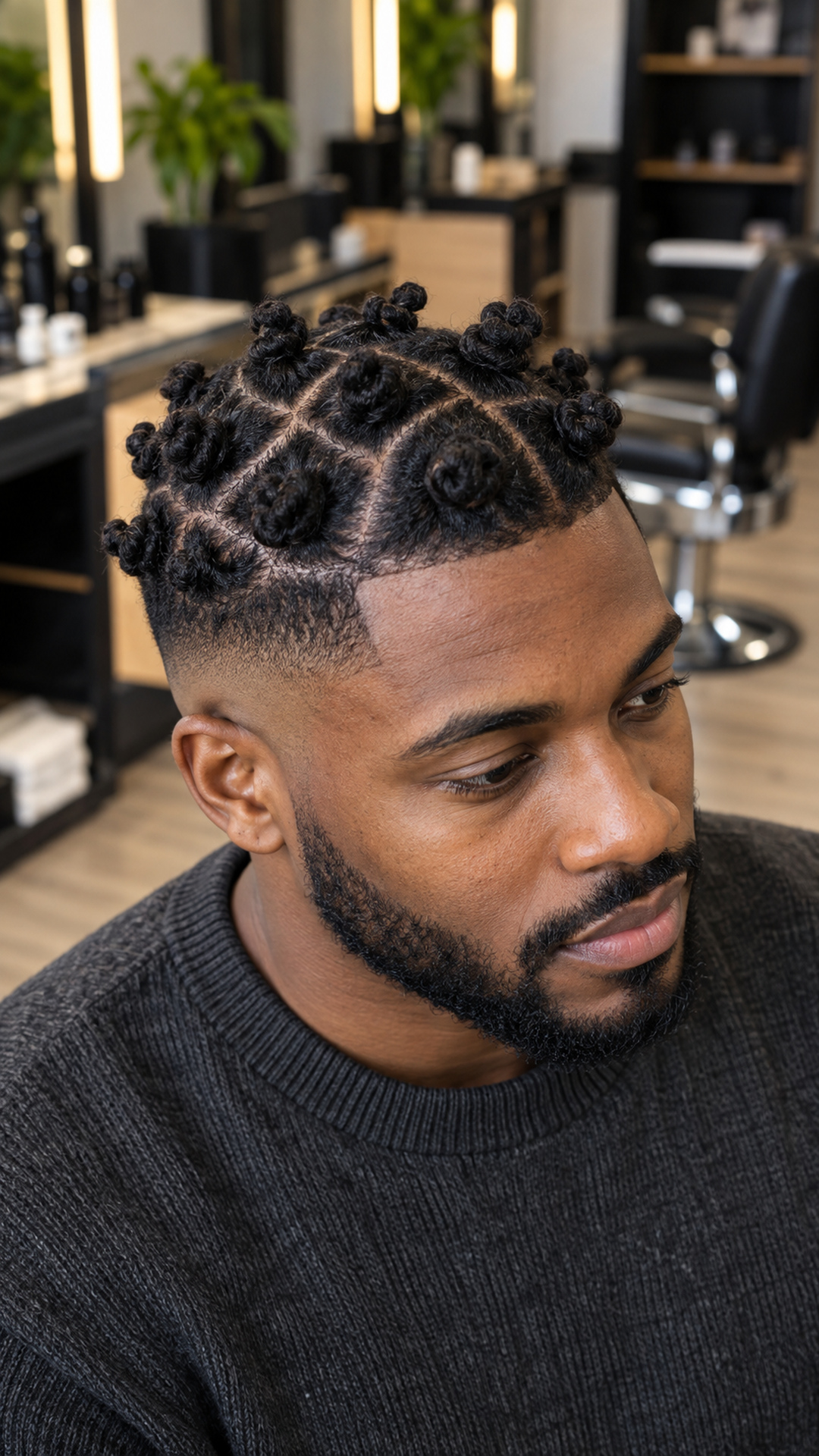 Bantu knots avec fade