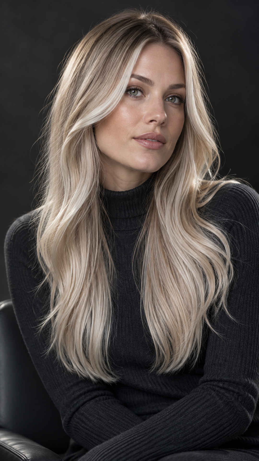 balayage blond polaire