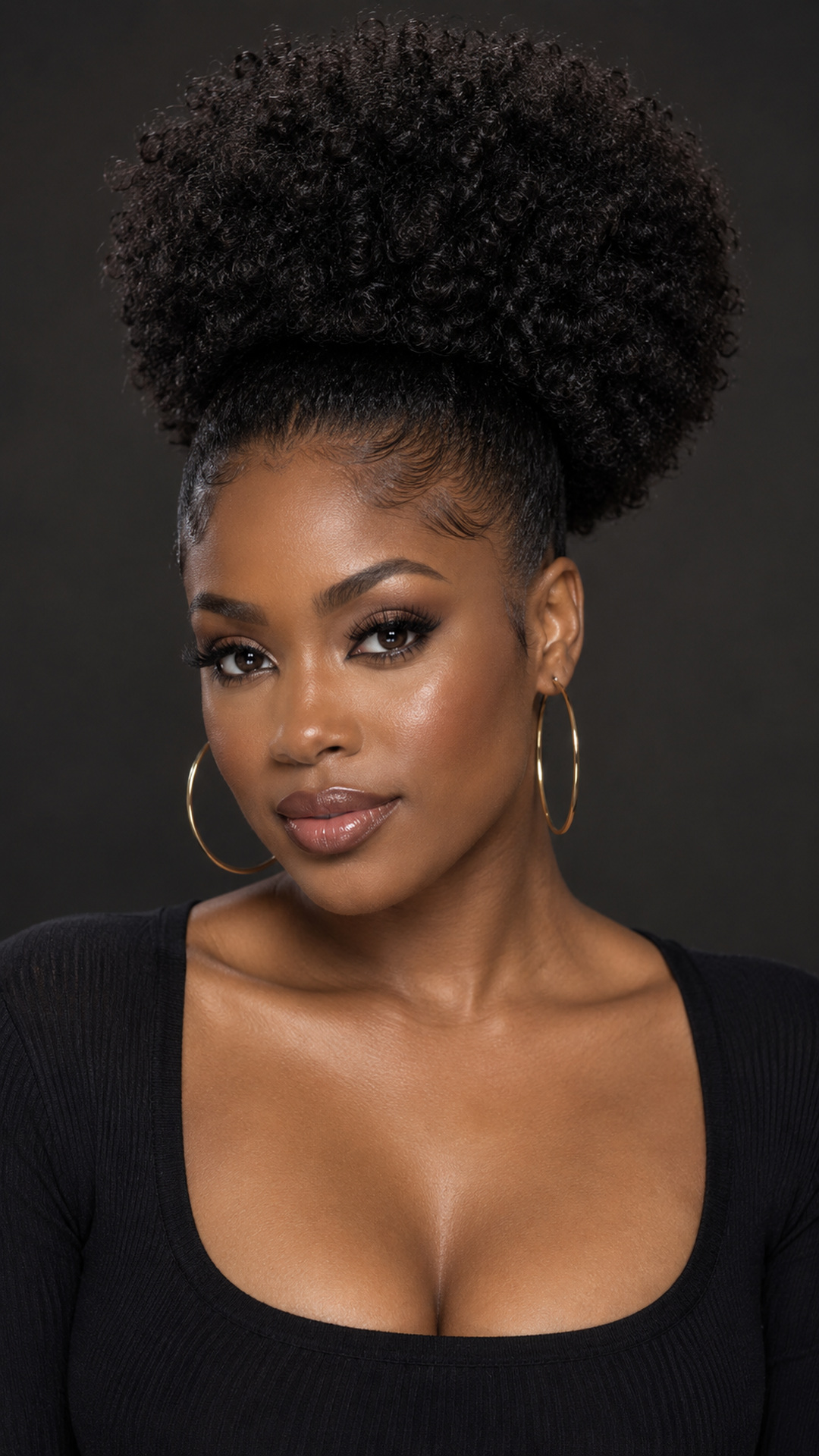 Afro puff haut