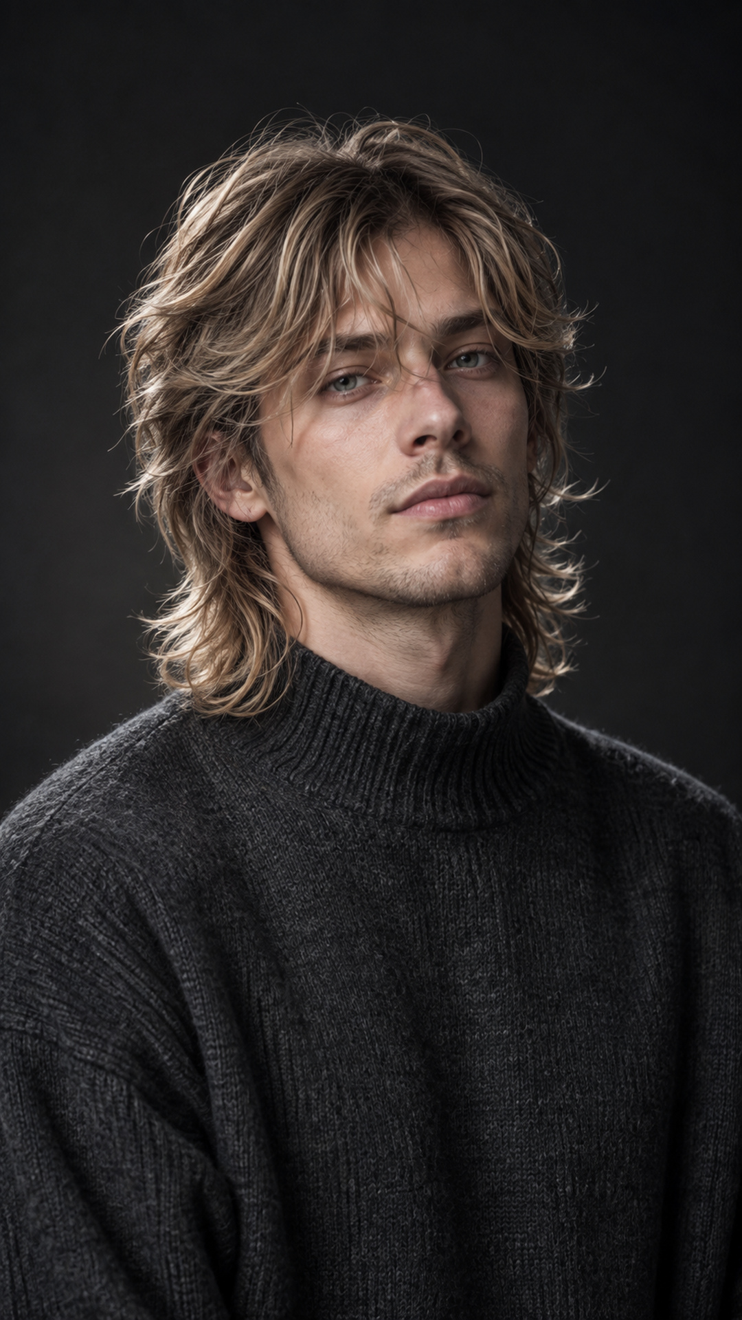 wolf cut ondulé